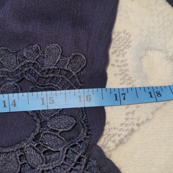 Molly Bracken Elegant Navy Women Romper with Lace Detail - Picture 2 of 4